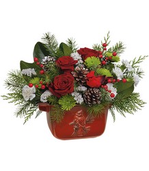 Classic Cardinal Centerpiece from Swindler and Sons Florists in Wilmington, OH